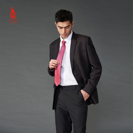 SAINTJOY/上久楷 宋锦领带 S纹 紫红色LD15602-1 商品图3