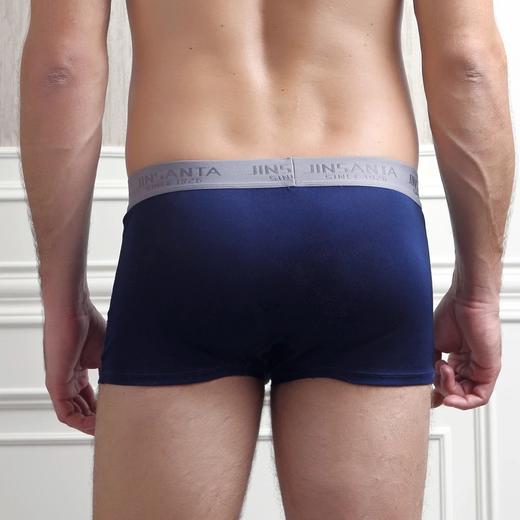 金三塔桑蚕丝真丝双面平纹撞色透气U型平角舒适内裤男（私密物品不支持退换） 8NZM3C202 商品图1