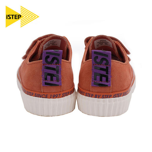 istep女鞋时尚牛反绒低帮帆布鞋女板鞋平底牛皮休闲鞋潮百搭潮流 商品图3