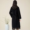 玳莎翻领双面呢大衣女新款冬季黑色收腰宽松中长款毛呢外套 BD39301 商品缩略图4