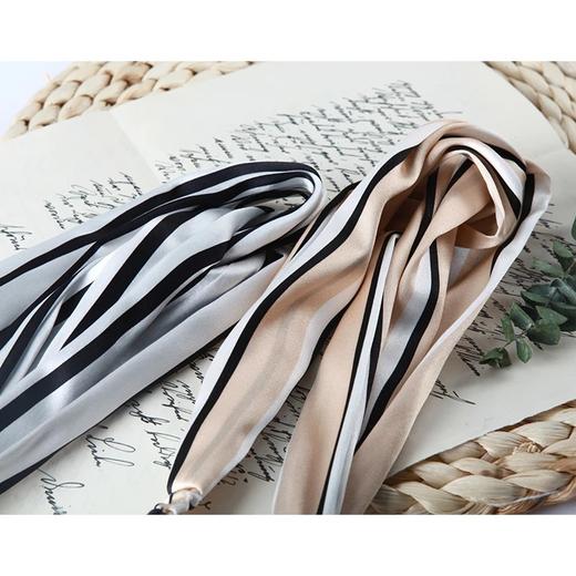 金三塔真丝条纹印花发带100%桑蚕丝束发带头巾发箍发饰 JXQ221 商品图1