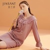 金三塔发热桑蚕丝拉绒素色睡裙 可外穿保暖加厚家居服女士新品 YZFBD302 商品缩略图0