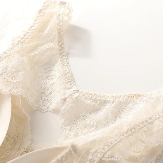 金三塔秋冬新品真丝无钢圈内衣女 背心式性感蕾丝文胸NZFAC308 商品图4