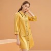 金三塔真丝睡裙女中长袖时尚撞色100%桑蚕丝 新品衬衫式睡裙 YSFBC309 商品缩略图2