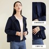 玳莎宽松连帽短款外套2022新品藏蓝时尚插肩袖设计感夹克女  CA37302 商品缩略图1