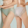 【2条装】金三塔桑蚕丝100% 女真丝花边中腰三角裤（私密物品不支持退换）  NZF7A204 商品缩略图0