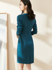 剩S/M 米思阳2025春季新款时尚通勤修身显瘦一步裙纯色长袖连衣裙0034 商品缩略图3