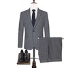 柒牌男士西装套装韩版结婚礼服商务休闲帅气中灰色英伦风格子西服	122C70390 商品缩略图4
