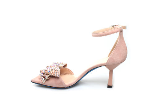 豪麟名鞋奥莱LORIBLU女鞋凉鞋羊皮革+施华洛世奇LR05261L粉色  原价5660元 商品图1