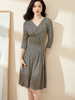 剩S 米思阳2025春季新款时尚经典耐看印花七分袖大摆针织连衣裙0488 商品缩略图1