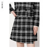 【内购不退换】臣禾 复古黑白格半身裙K214032777 商品缩略图0