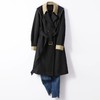 玳莎赫本风衣中长款撞色拼接女神范气质显瘦外套女 BA38301 商品缩略图2