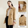 玳莎翻领卡其色一手长风衣女2022新款宽松高级感小个子中长款外套  CA38303 商品缩略图1