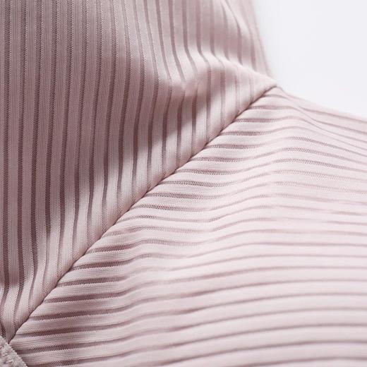 金三塔桑蚕丝条纹网纱拼接内衣 无钢圈薄款无痕文胸NZFBA313 商品图3