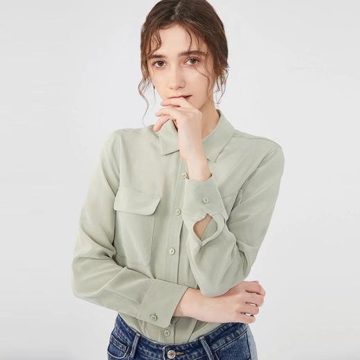 金三塔新品18mm真丝长袖衬衫100%桑蚕丝女士 YSFBA708 商品图1