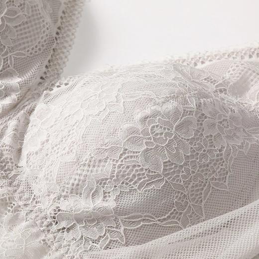 金三塔新品 真丝性感无钢圈全罩杯内衣女聚拢透气蕾丝胸罩  NZFBC303 商品图3