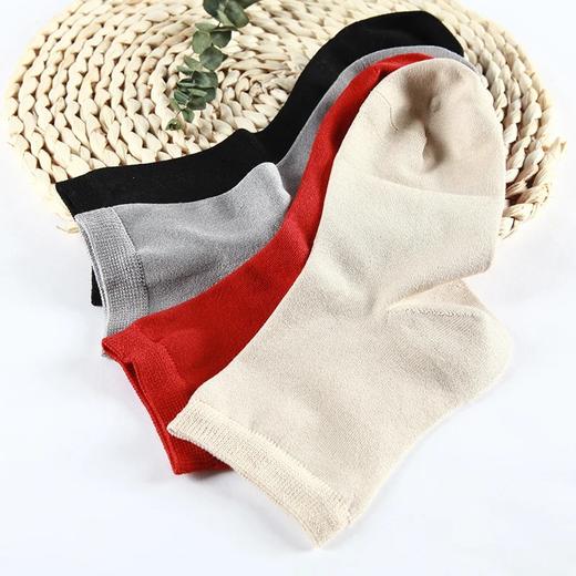 【三双装】金三塔上新袜子女纯色蚕丝短袜冬季女袜春秋中筒袜短袜 JXQ219 商品图4