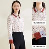 玳莎印花真丝衬衫100%桑蚕丝字母印花长袖女士衬衣新款  CA31309 商品缩略图1