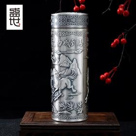 梦祥盛世浮雕马到成功S990纯银内胆口杯3998元现3798元