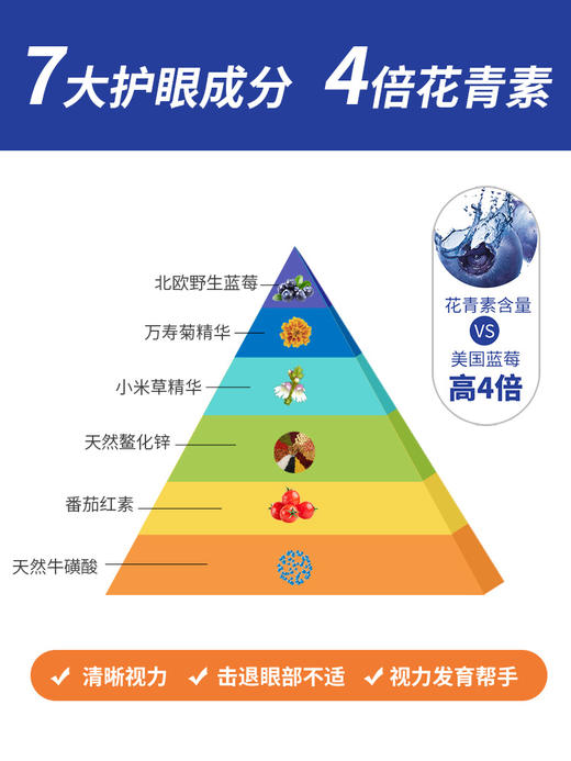 Catalo 家得路 儿童护眼青少年保护视力蓝莓片 60粒 商品图1