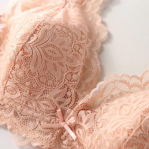 金三塔真丝内衣女桑蚕丝三角杯性感透气法式文胸NZFAC307 商品图3