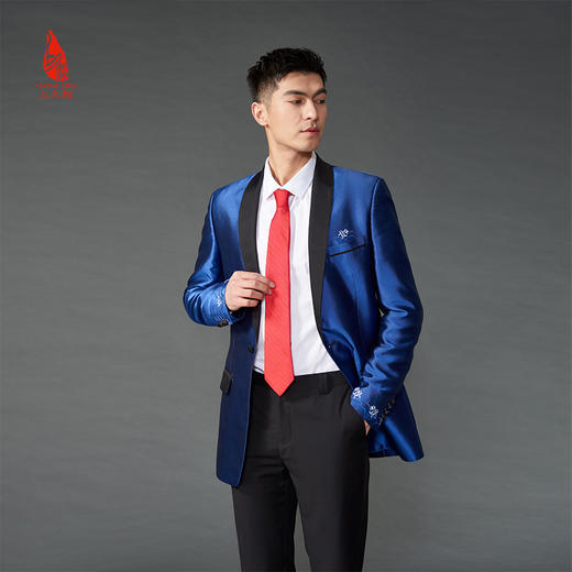 SAINTJOY/上久楷 宋锦领带 轨迹 深玫红LD15602-2 商品图2