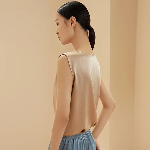 金三塔桑蚕丝背心小衫性感缎面打底可外穿上衣 YSFBB702 商品图2