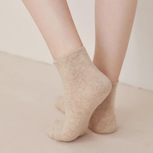 【三双装】金三塔上新袜子女纯色蚕丝短袜冬季女袜春秋中筒袜短袜 JXQ219 商品图2
