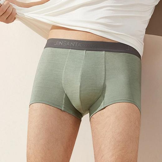 金三塔真丝男士中腰平角裤 纯色透气内裤男（私密物品不支持退换） NZMAB201 商品图2