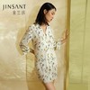 金三塔100%桑蚕丝真丝两穿式女士时尚印花衬衫睡裙家居服2022新品 YSFCA321 商品缩略图1