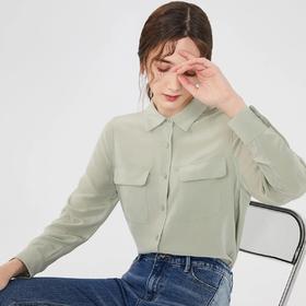 金三塔新品18mm真丝长袖衬衫100%桑蚕丝女士 YSFBA708