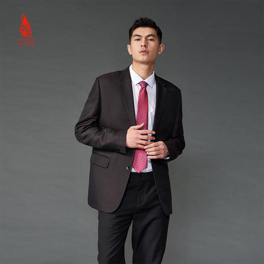 SAINTJOY/上久楷 宋锦领带 S纹 紫红色LD15602-1 商品图2