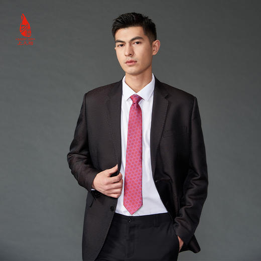 SAINTJOY/上久楷 宋锦领带 S纹 紫红色LD15602-1 商品图0