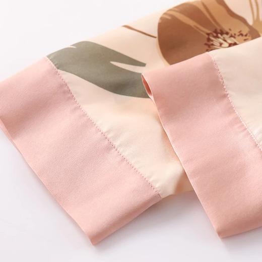 金三塔新品 真丝印花睡袍女100%桑蚕丝可外穿睡衣家居服  YSFAC102 商品图2