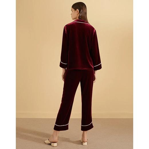 金三塔新品保暖加厚女款丝绒衣裤套翻领时尚可外穿起居服YZFAD302 商品图3