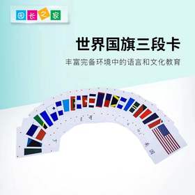 蒙氏教具世界国旗三段卡