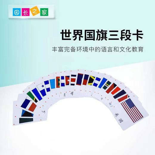 蒙氏教具世界国旗三段卡 商品图0