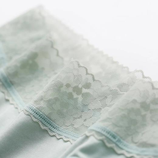 金三塔真丝花边低腰纯色100%桑蚕丝透气三角裤内裤女（限价款）（私密物品不支持退换） NZF9C218 商品图3