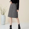 玳莎复古格子半身裙秋冬季新款通勤中高腰包臀显瘦A字裙子 BD34302 商品缩略图0