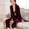 金三塔秋冬上新丝绒保暖衣裤套女长袖长裤加厚衣裤套家居服YSF8D202 商品缩略图2