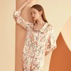 金三塔真丝睡衣女两件套100%桑蚕丝印花衣裤套家居服 YSFBA211 商品缩略图1