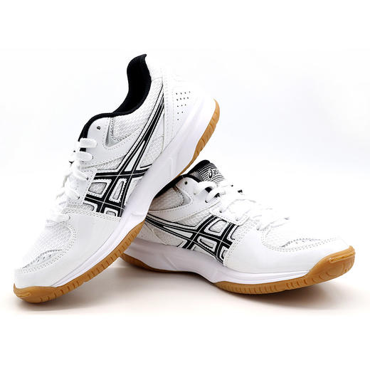 ASICS亚瑟士乒乓球鞋专业女款男款运动鞋1053A034-101经典白黑色透气防滑耐磨舒适 商品图0