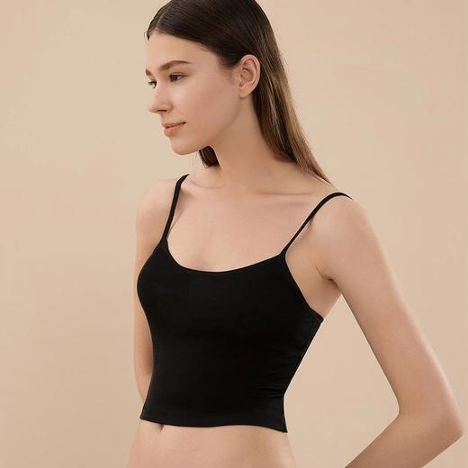 金三塔新品真丝纯色薄款吊带衫女100%桑蚕丝打底上衣  NZF9B701 商品图1