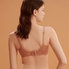 金三塔新品100%桑蚕丝内里 大胸显小 穿衣显瘦薄款软钢圈水晶杯文胸    NZFBD307 商品缩略图3