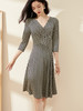 剩S 米思阳2025春季新款时尚经典耐看印花七分袖大摆针织连衣裙0488 商品缩略图2