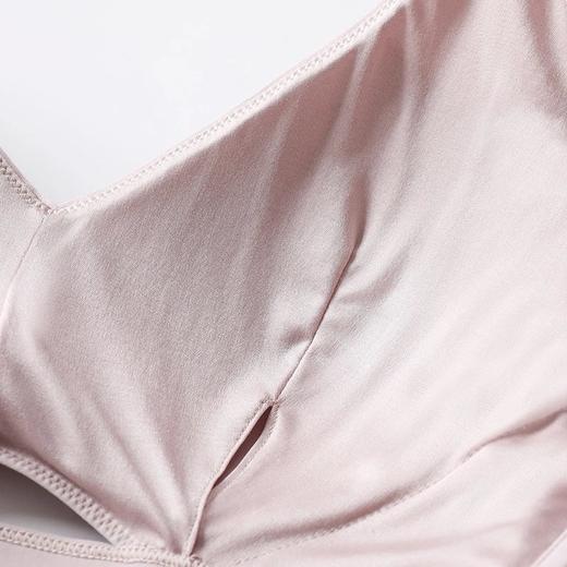 金三塔桑蚕丝条纹网纱拼接内衣 无钢圈薄款无痕文胸NZFBA313 商品图4