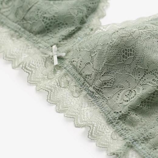 金三塔无钢圈内衣女性感甜蜜情人法式薄款蕾丝聚拢真丝文胸套装  NZFAA304 商品图4