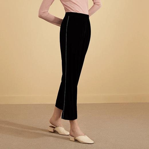 金三塔秋冬新品 纯色丝绒家居裤女 保暖宽松睡裤女  1YSFAD901 商品图1