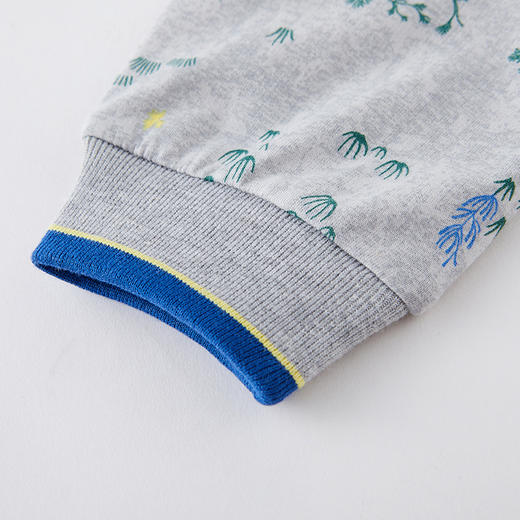 英氏男宝宝春秋单层薄外套纯棉无帽休闲拉链衫22YRWBJ12152A 商品图3