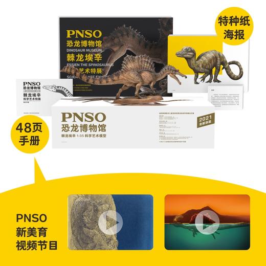 PNSO新版棘龙埃辛恐龙博物馆1:35科学艺术模型 商品图1